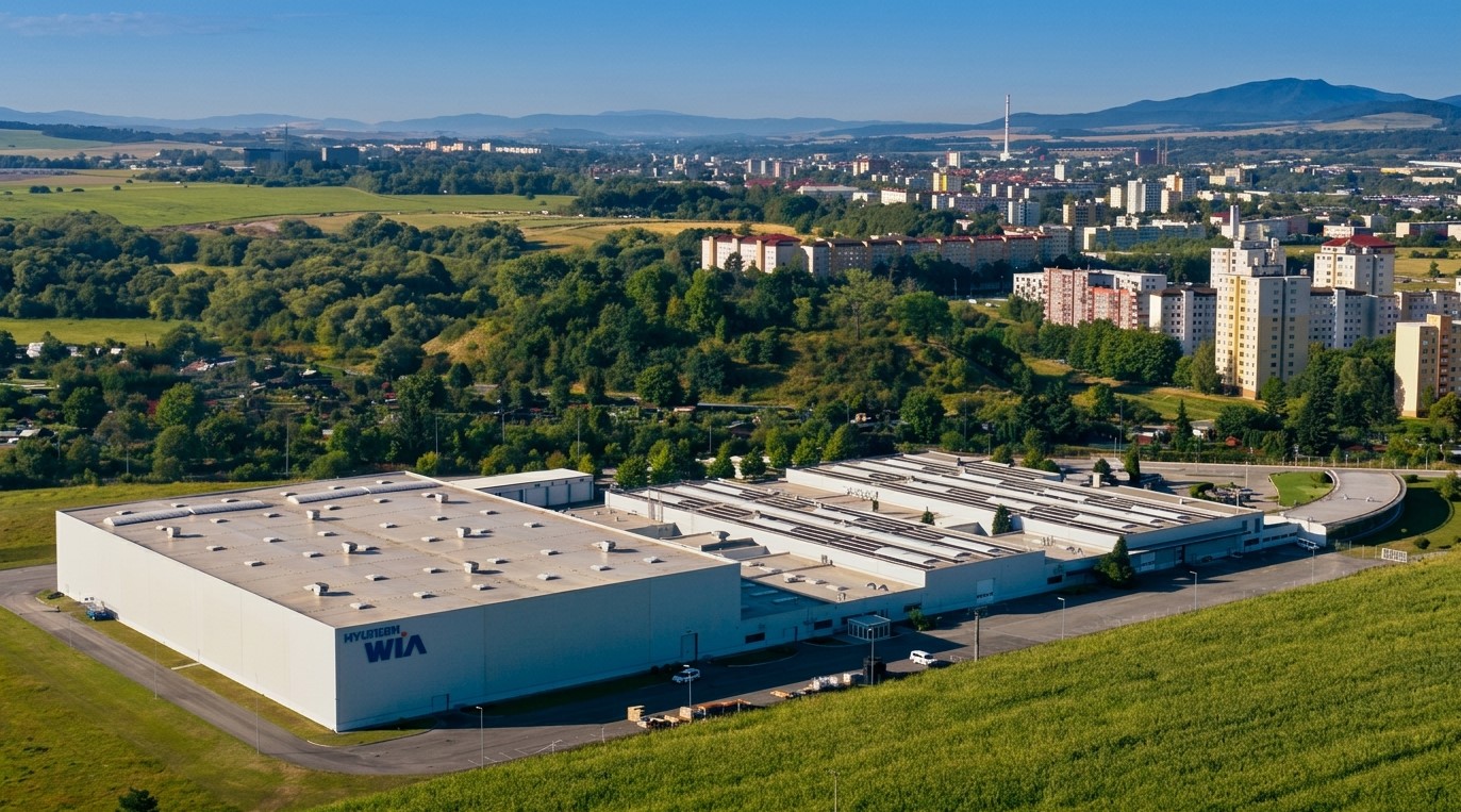 An exterior view of the new HYUNDAI WIA Slovakia plant in Martin, Žilina Region, Slovakia.